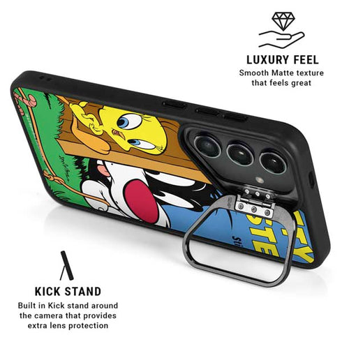 Looney Tunes Tweety Bird Sylvester Ten Cents Galaxy S25 Ultra Kickstand Case